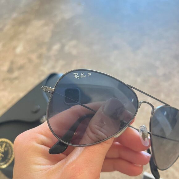 Ray Ban Polarized Aviator Sunglasses - Picture 3 of 6